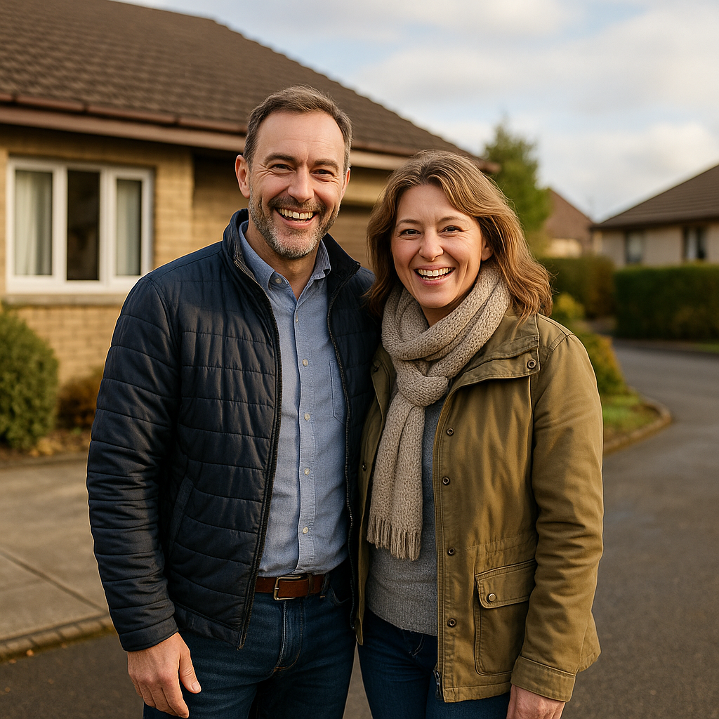 happy couple after house clerance edinburgh